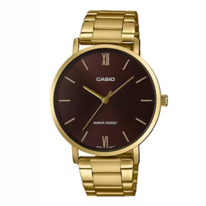 Casio General MTP-VT01G-5B Gold Stainless Steel with Brown Dial Analog Men Watch